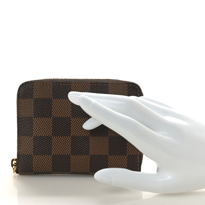 Louis Vuitton Damier Ebene Zippy Coin Purse Rose Ballerine 2 of 7