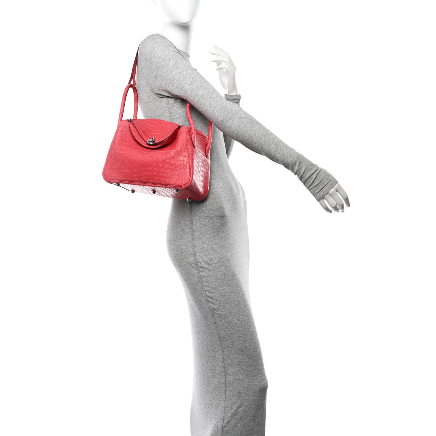 Hermes Matte Niloticus Crocodile Lindy 26 Bougainvillea 1623221