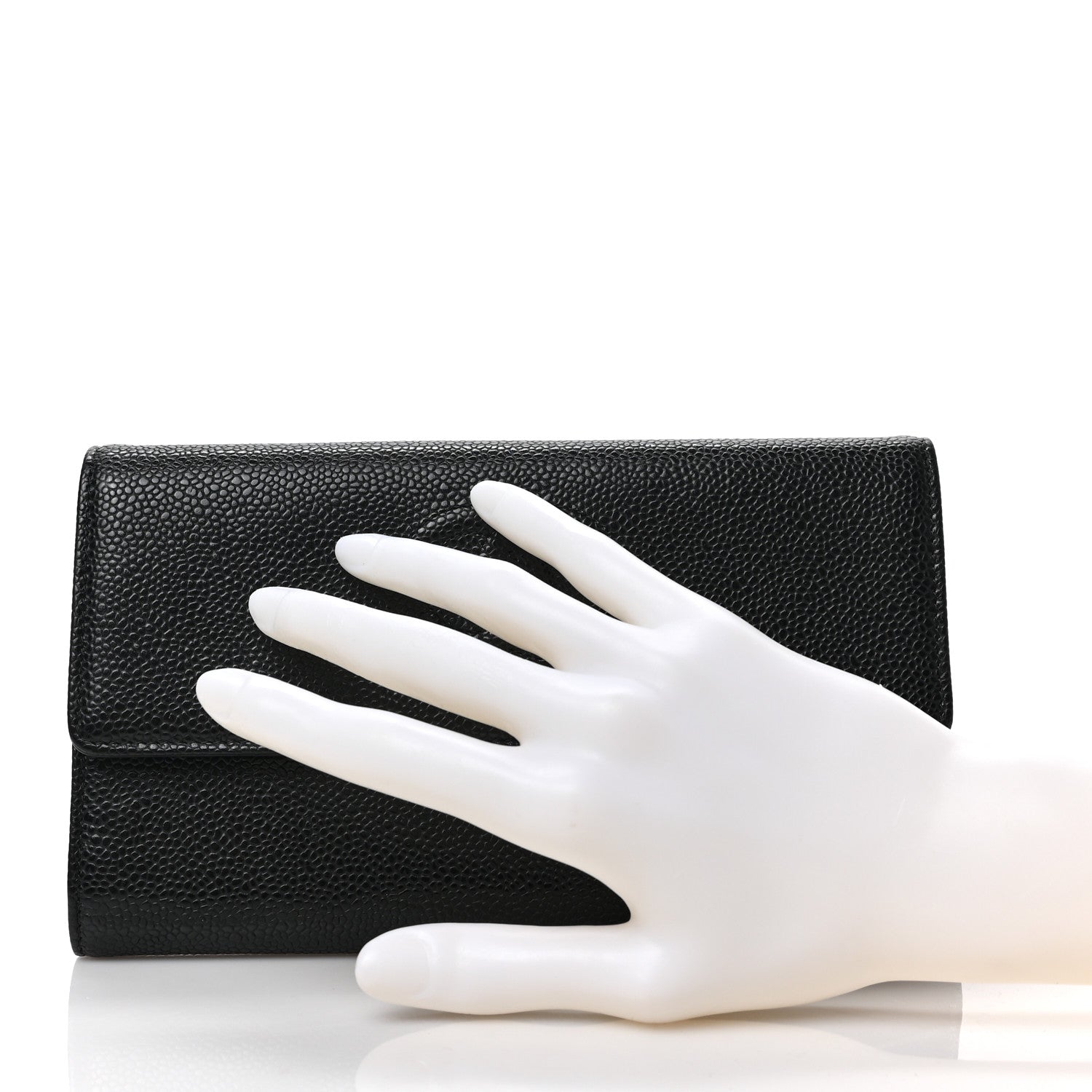 Chanel Caviar Timeless CC Large Gusset Flap Wallet Black 2 of 6
