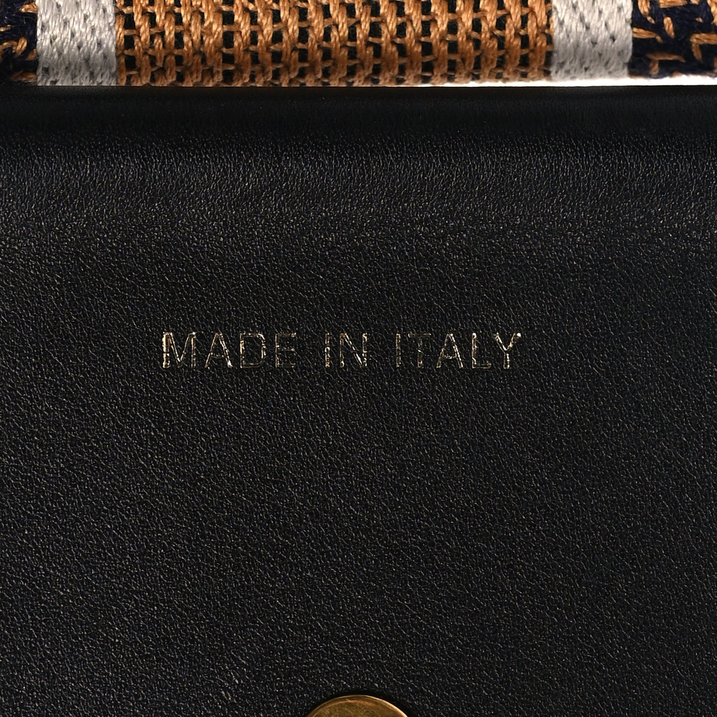 Canvas Embroidered Shoulder Strap Chocolate Multicolor