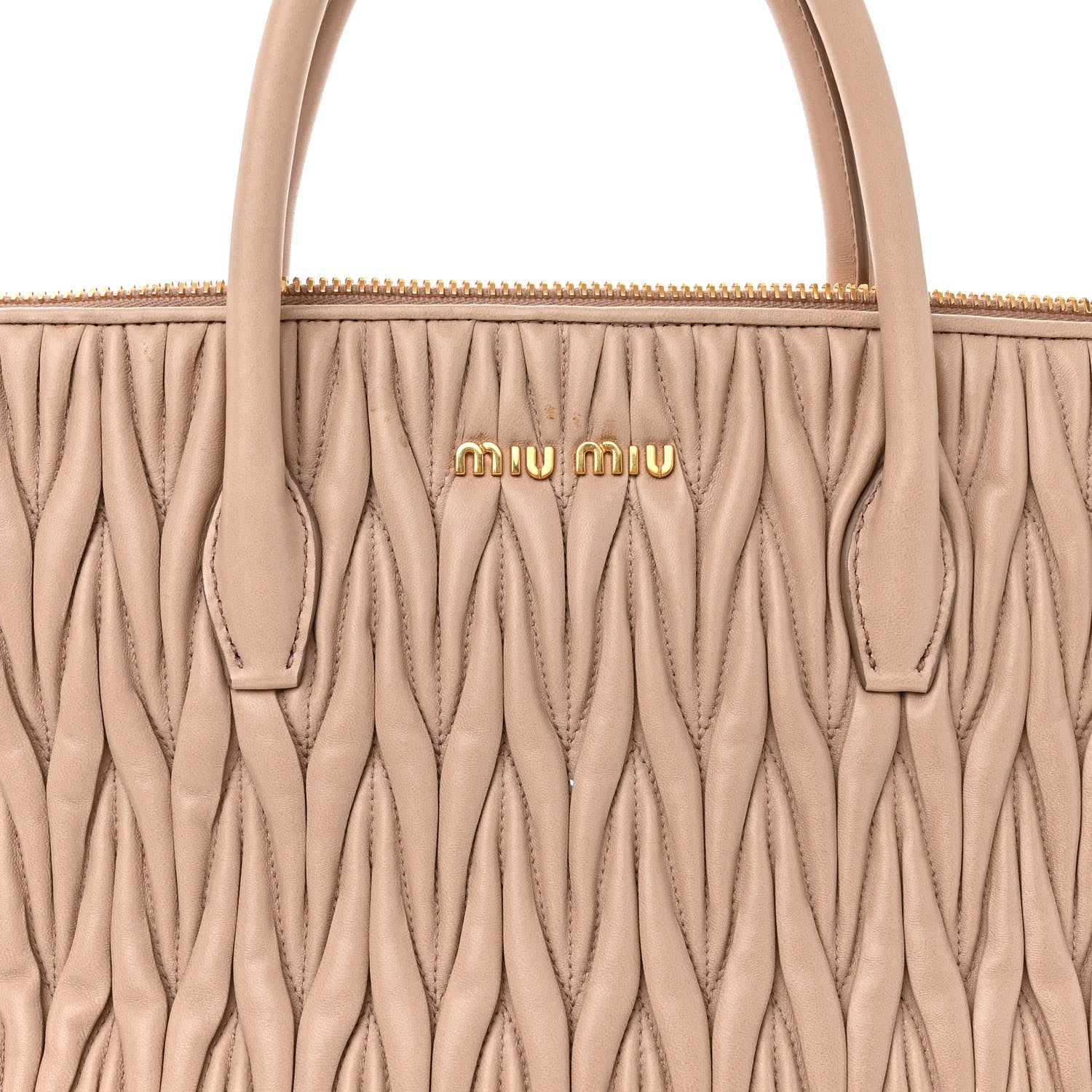 Miu Miu Nappa Matelasse Top Handle Cammeo 6 of 15