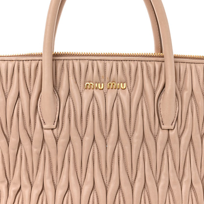 Miu Miu Nappa Matelasse Top Handle Cammeo 6 of 15