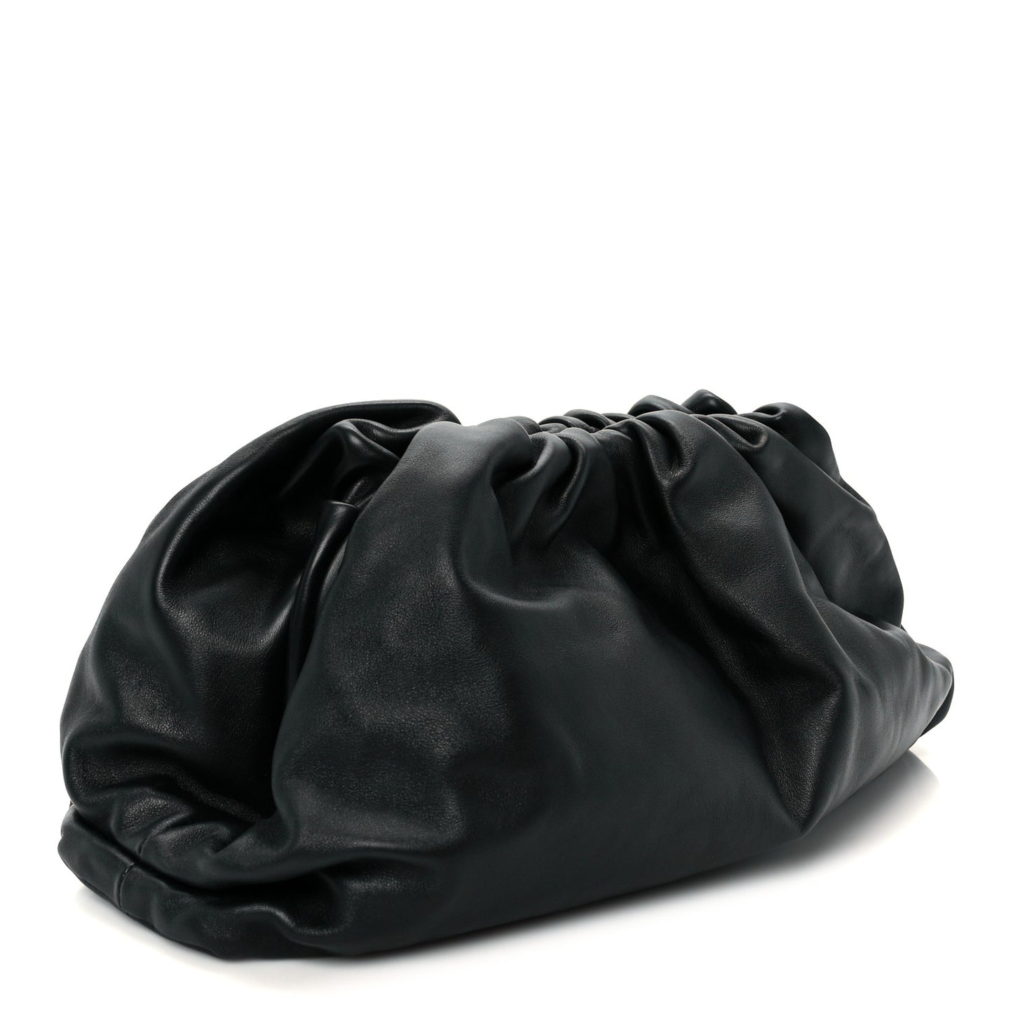 Smooth Butter Calf The Pouch Oversized Clutch Black