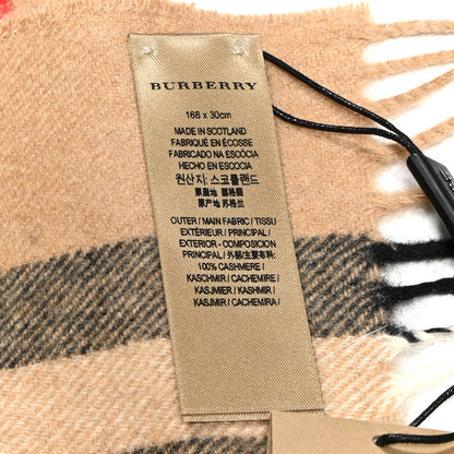 Burberry Cashmere Giant Check Fringe Scarf Camel 4 of 4