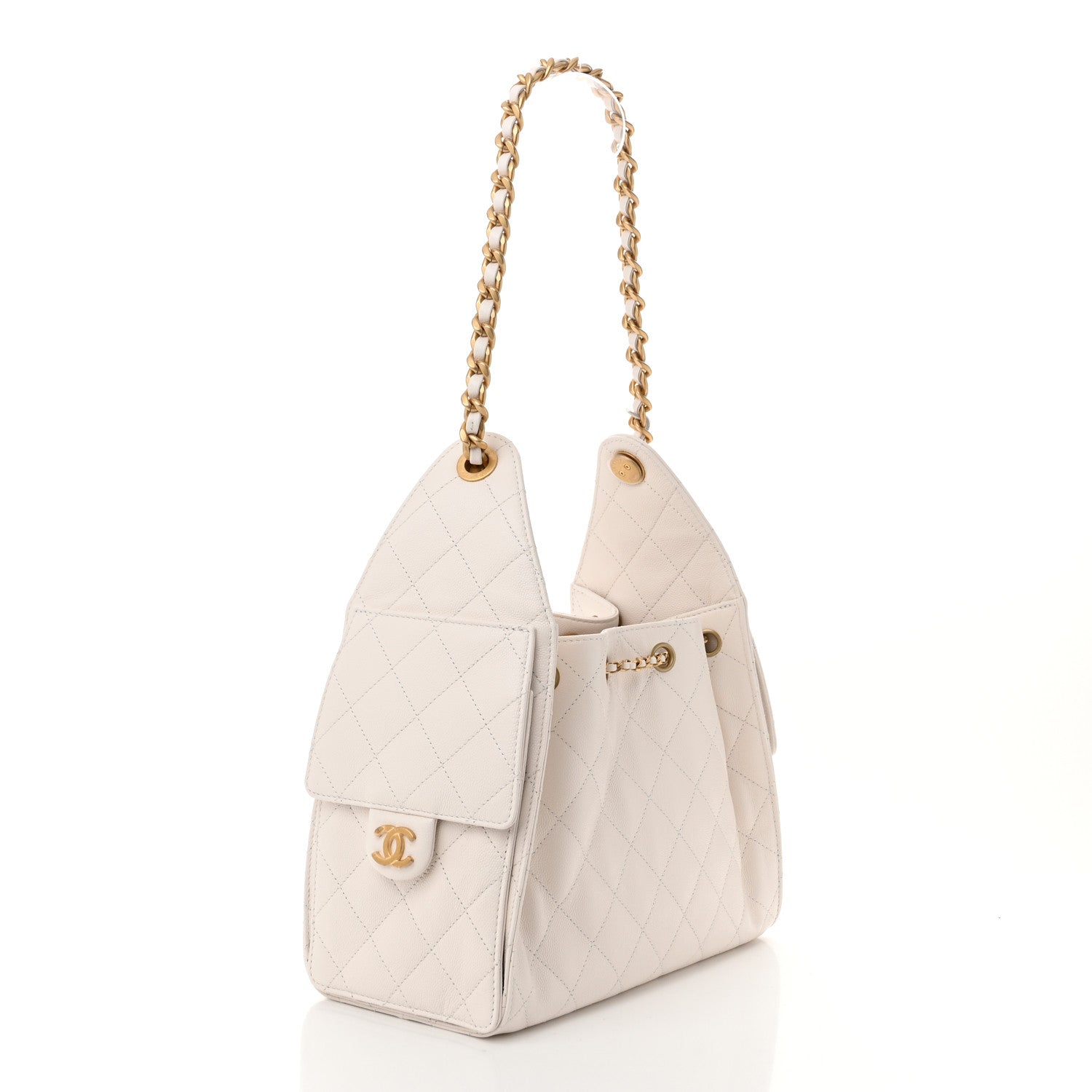 Chanel Caviar Quilted Small Chanel 25 Handbag White 3 of 11