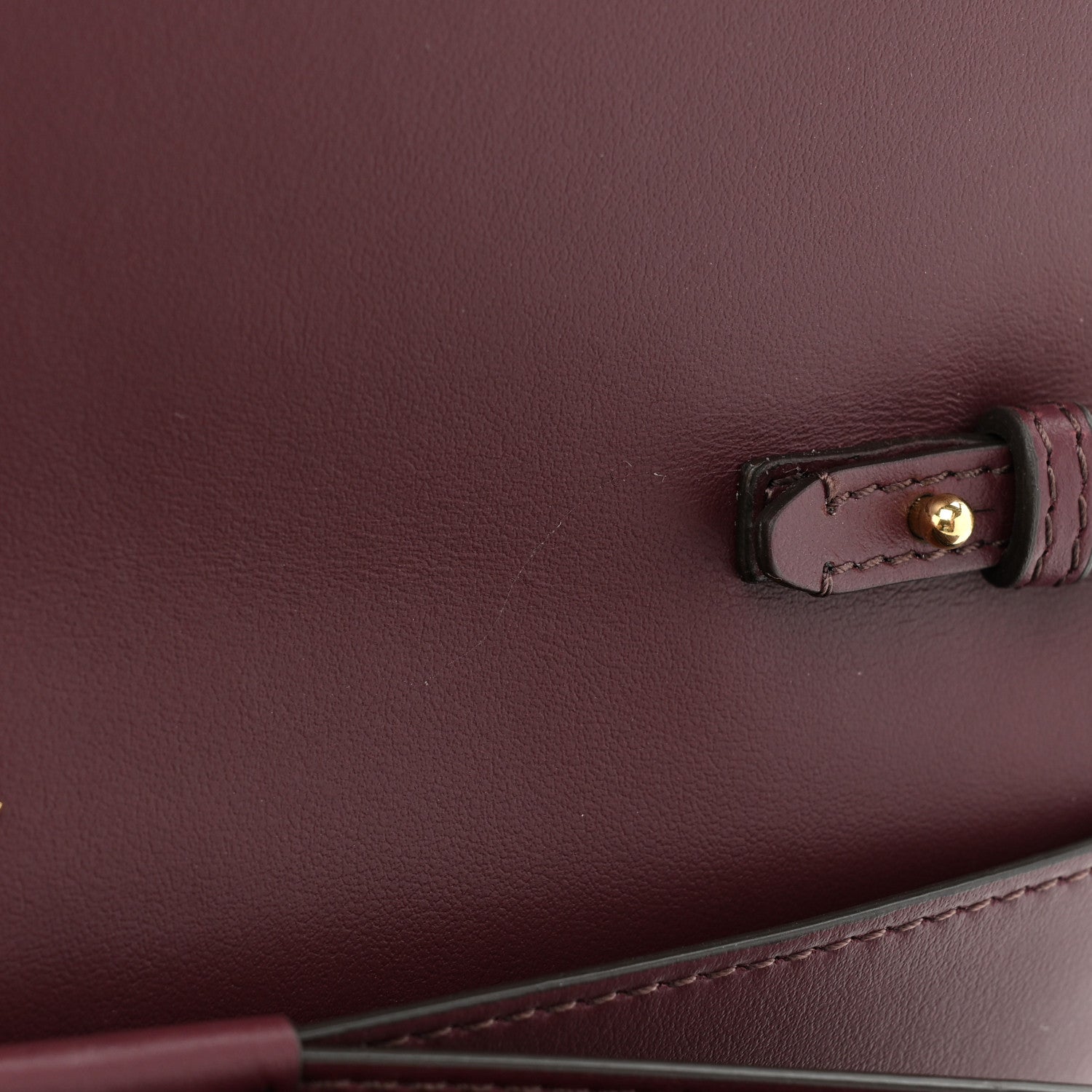 Burberry Calfskin Logo Hazelmere Wallet With Detachable Strap Deep Maroon 13 of 13