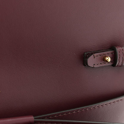 Burberry Calfskin Logo Hazelmere Wallet With Detachable Strap Deep Maroon 13 of 13