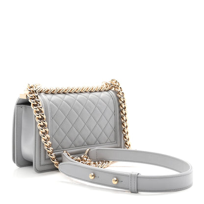 Chanel Calfskin Quilted Small Boy Flap Grey 3 of 11