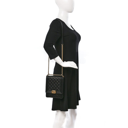 Chanel Caviar Quilted North South Boy Flap Black 2 of 11