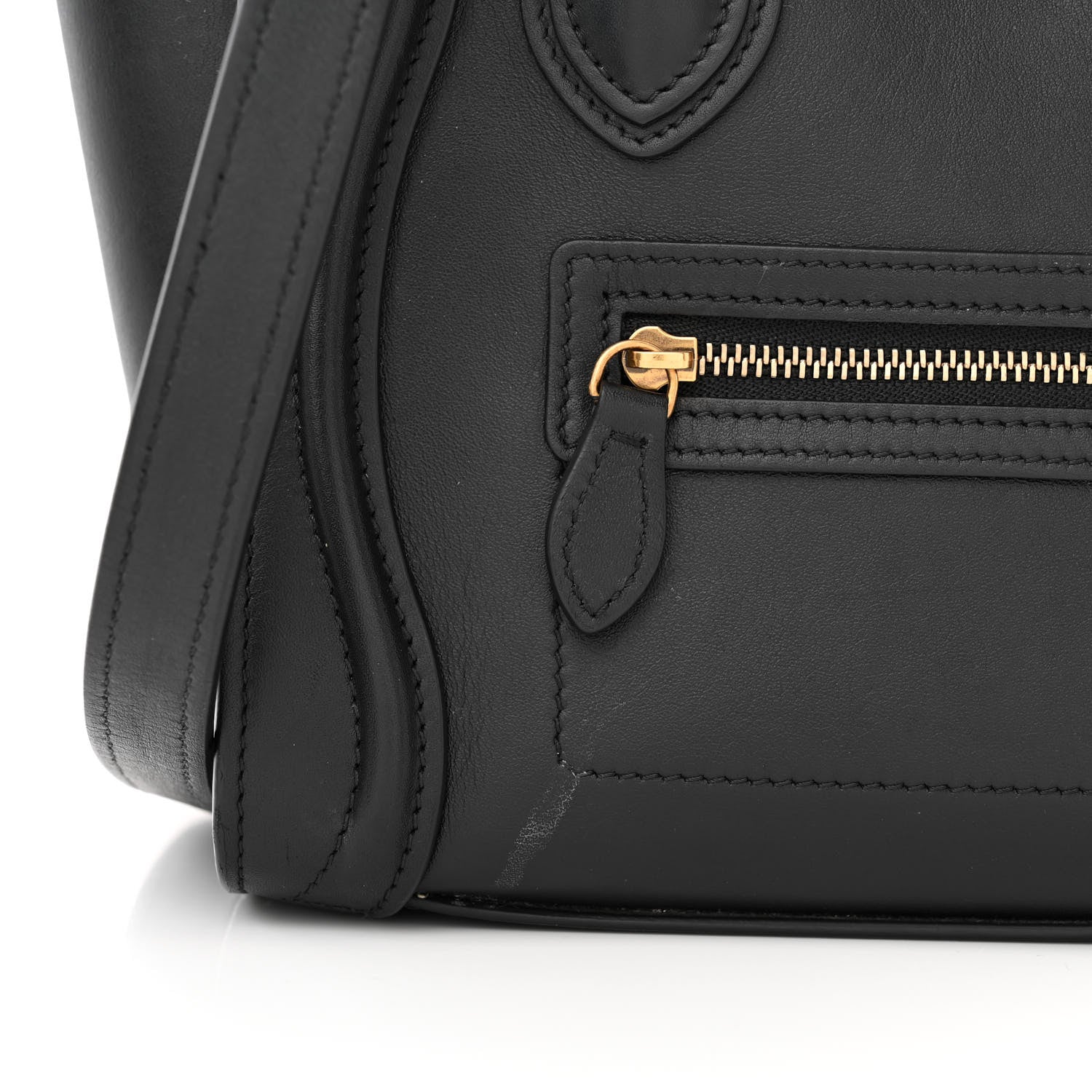 Celine Smooth Calfskin Nano Luggage Black 10 of 12