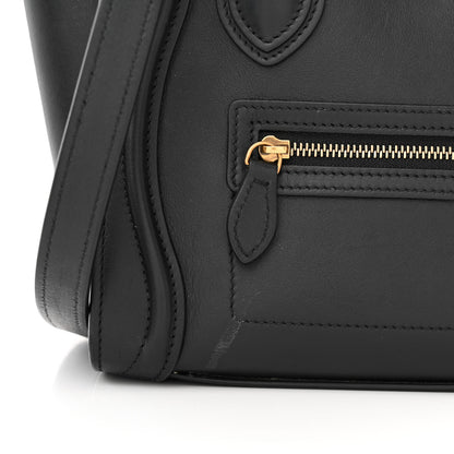 Celine Smooth Calfskin Nano Luggage Black 10 of 12