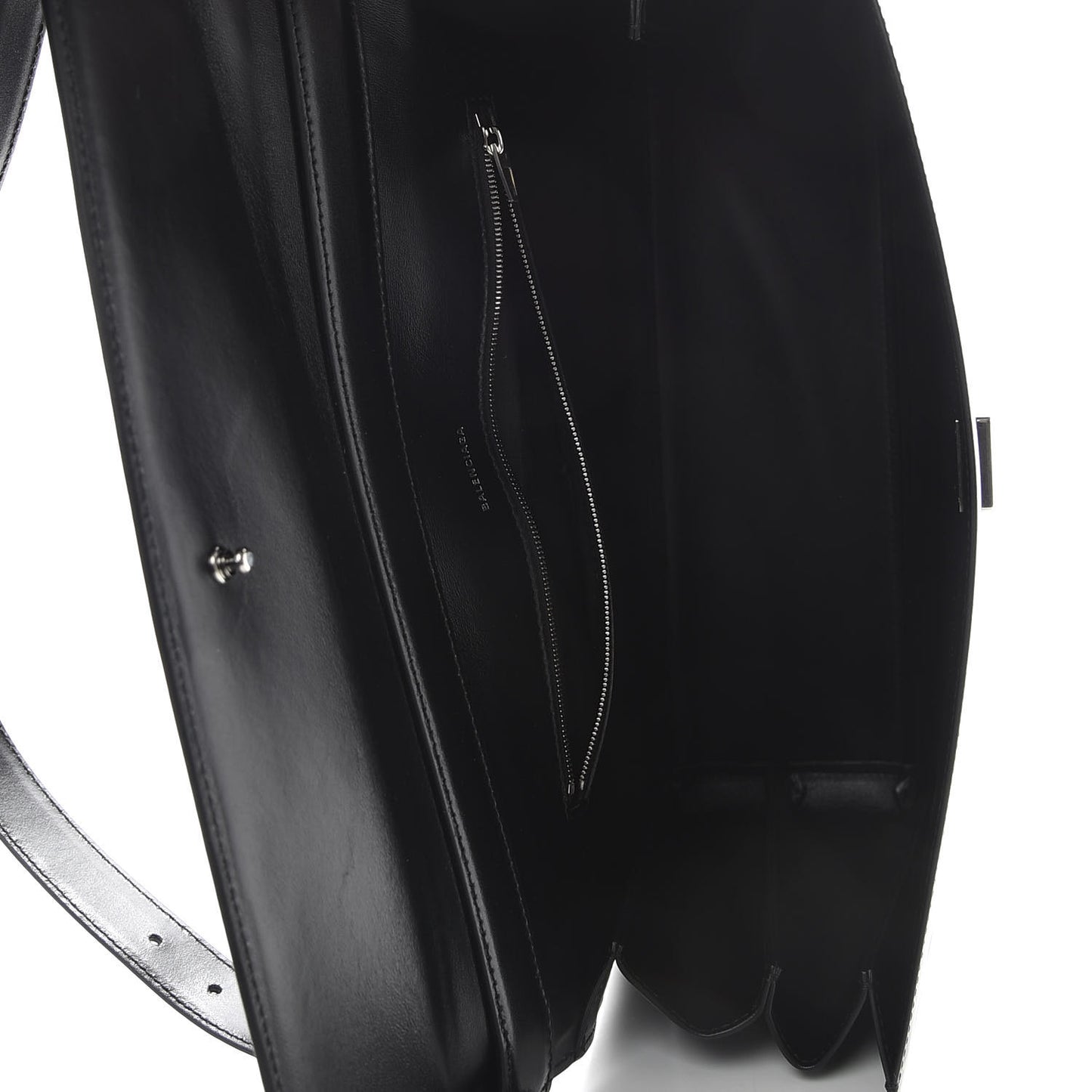 Shiny Box Calfskin Large Ghost Shoulder Bag Black