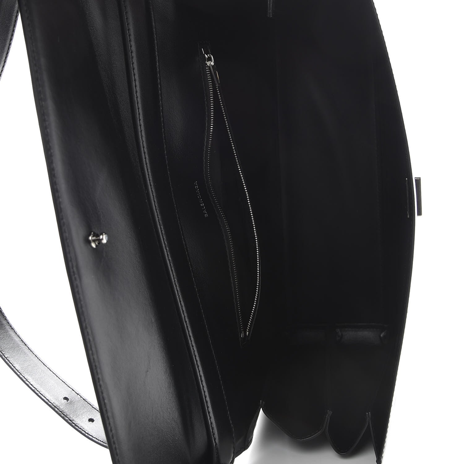 Balenciaga Shiny Box Calfskin Large Ghost Shoulder Bag Black 5 of 10