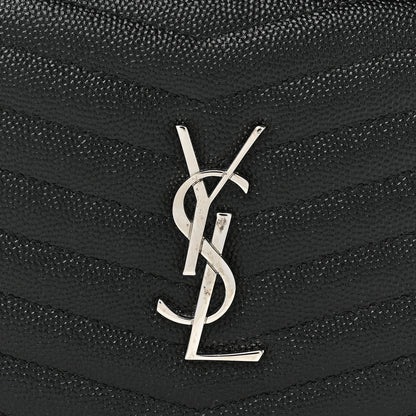 Saint Laurent Grain De Poudre Matelasse Monogram Mini Lou Camera Bag Black 8 of 11