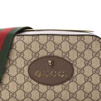 Gucci GG Supreme Monogram Web Neo Vintage Shoulder Bag Beige New Acero Crop 11 of 12