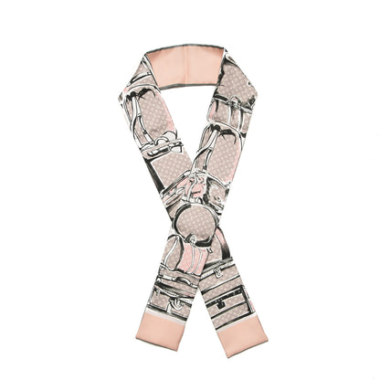 Louis Vuitton Silk Monogram Trunks Bandeau Rose Poudre 1 of 4