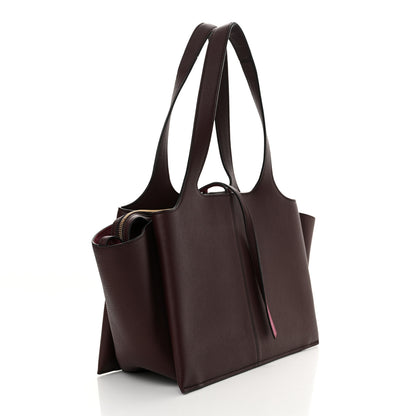 Celine Baby Grained Calfskin Small Tri-Fold Bag Burgundy 3 of 11