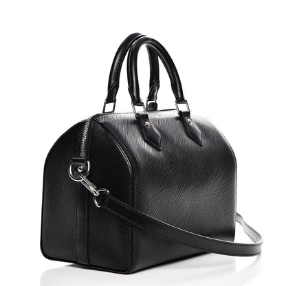 Louis Vuitton Epi Speedy Bandouliere 25 Black 4 of 12