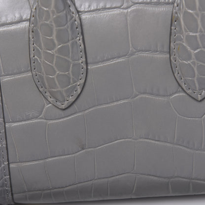 Alexander McQueen Calfskin Crocodile Embossed Mini Heroine 21 Smog 8 of 11