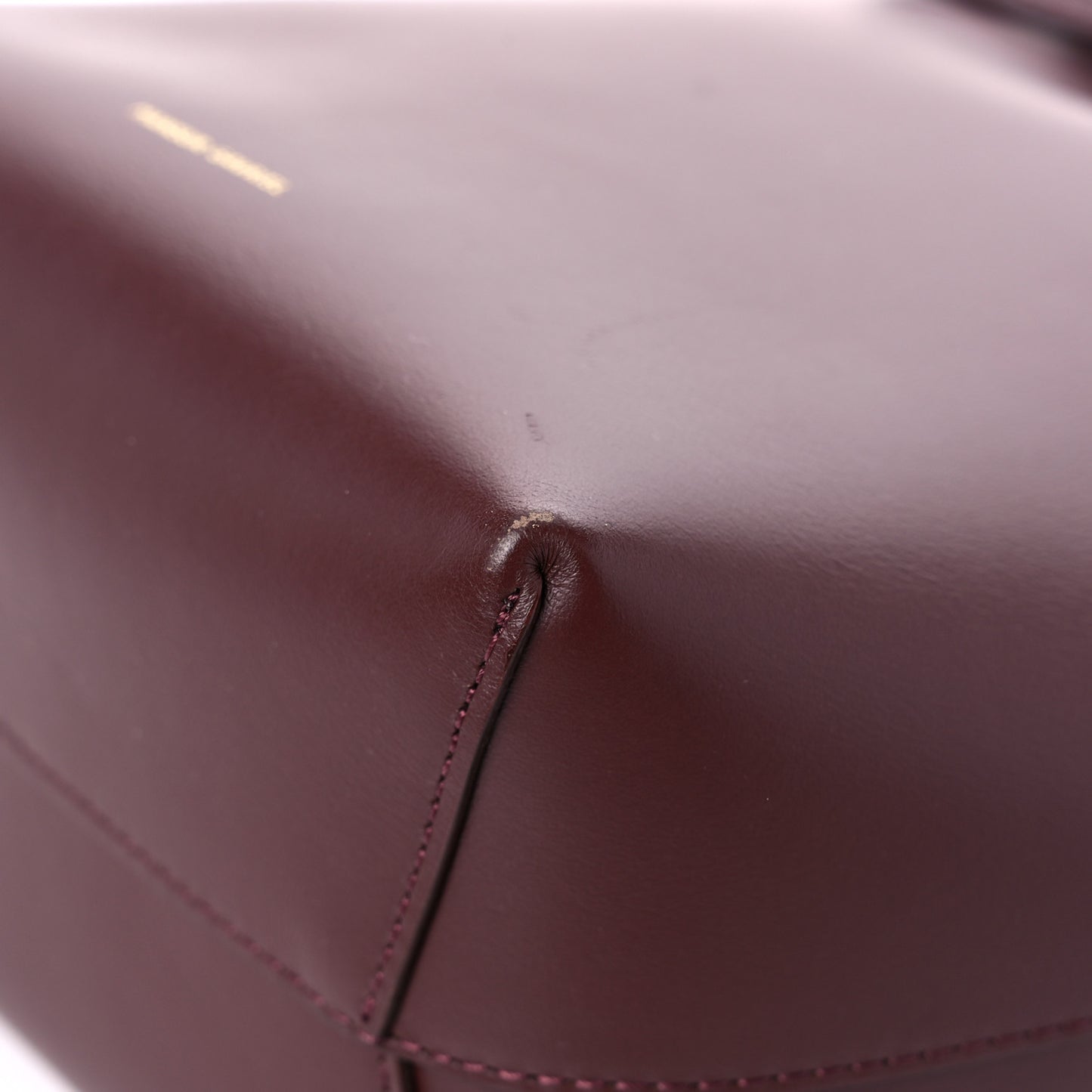 Calfskin Mini Bucket Bag Burgundy