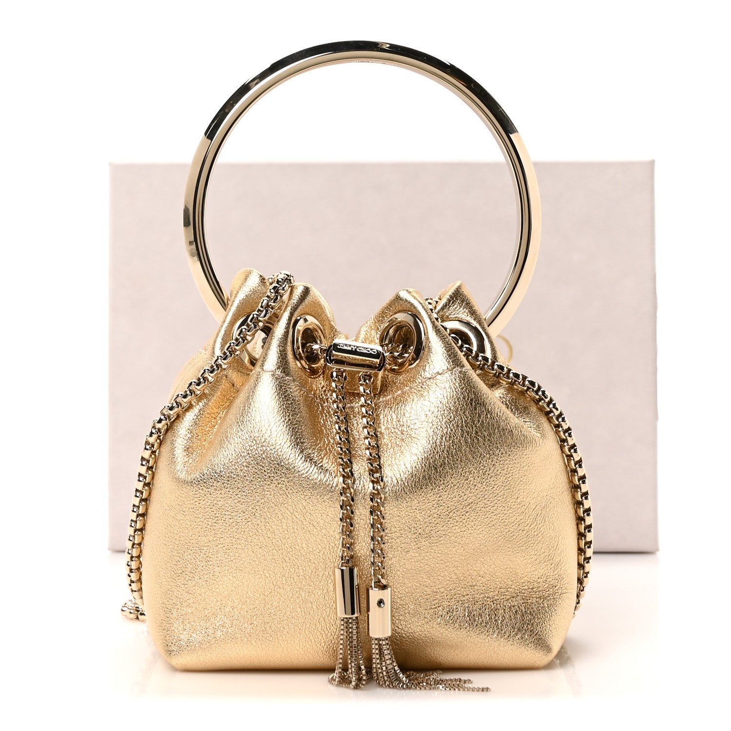 Jimmy Choo Metallic Lambskin Micro Bon Bon Bag Gold 1795234