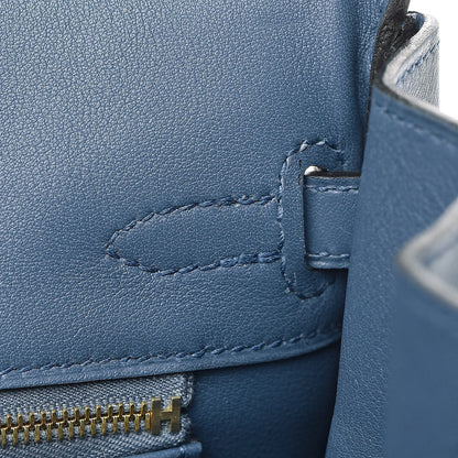 Hermes Swift Birkin 25 Bleu Agate 27 of 33