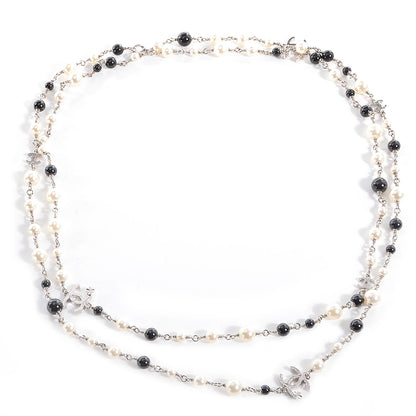 Chanel Pearl CC Clover Beaded Long Necklace 1 of 6