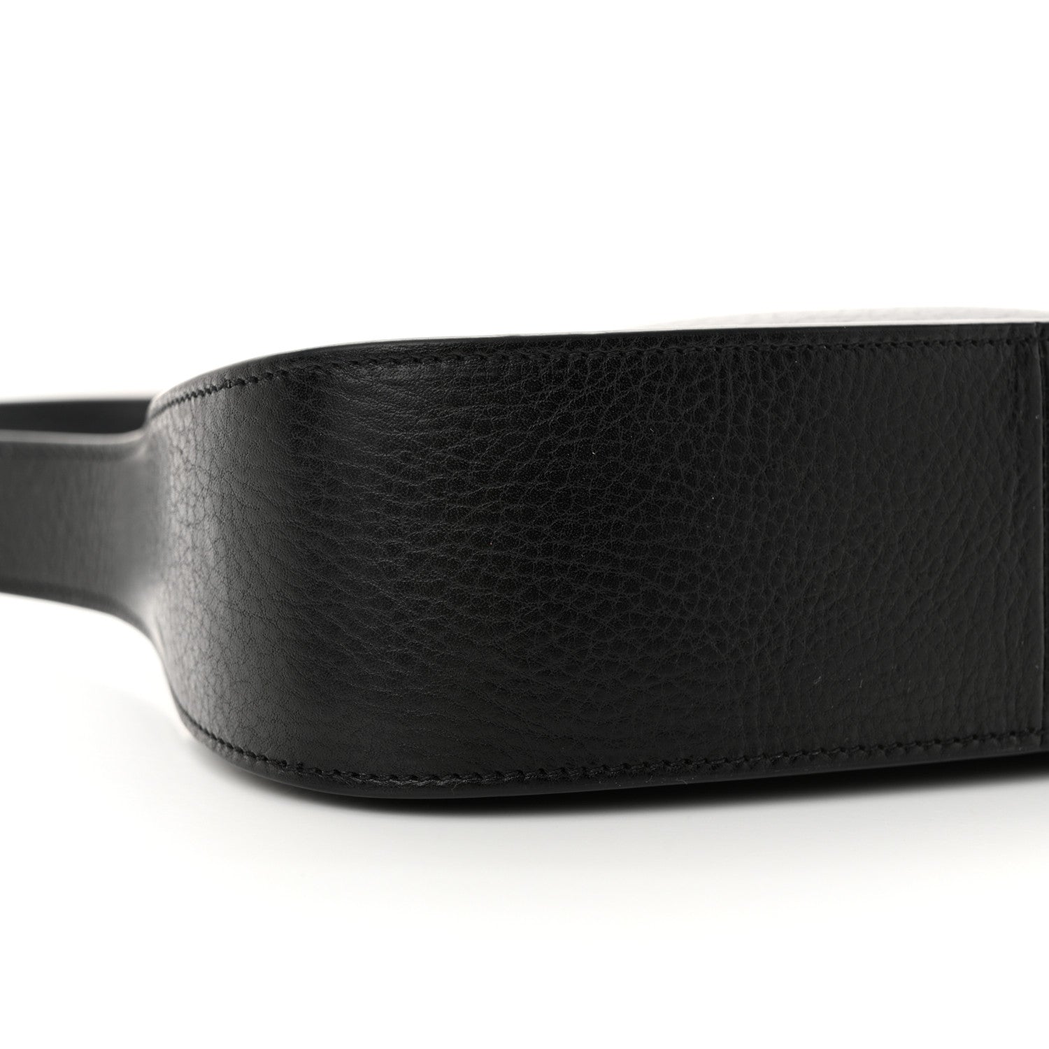 The Row Grained Calfskin Half Moon Shoulder Bag Black 8 of 10