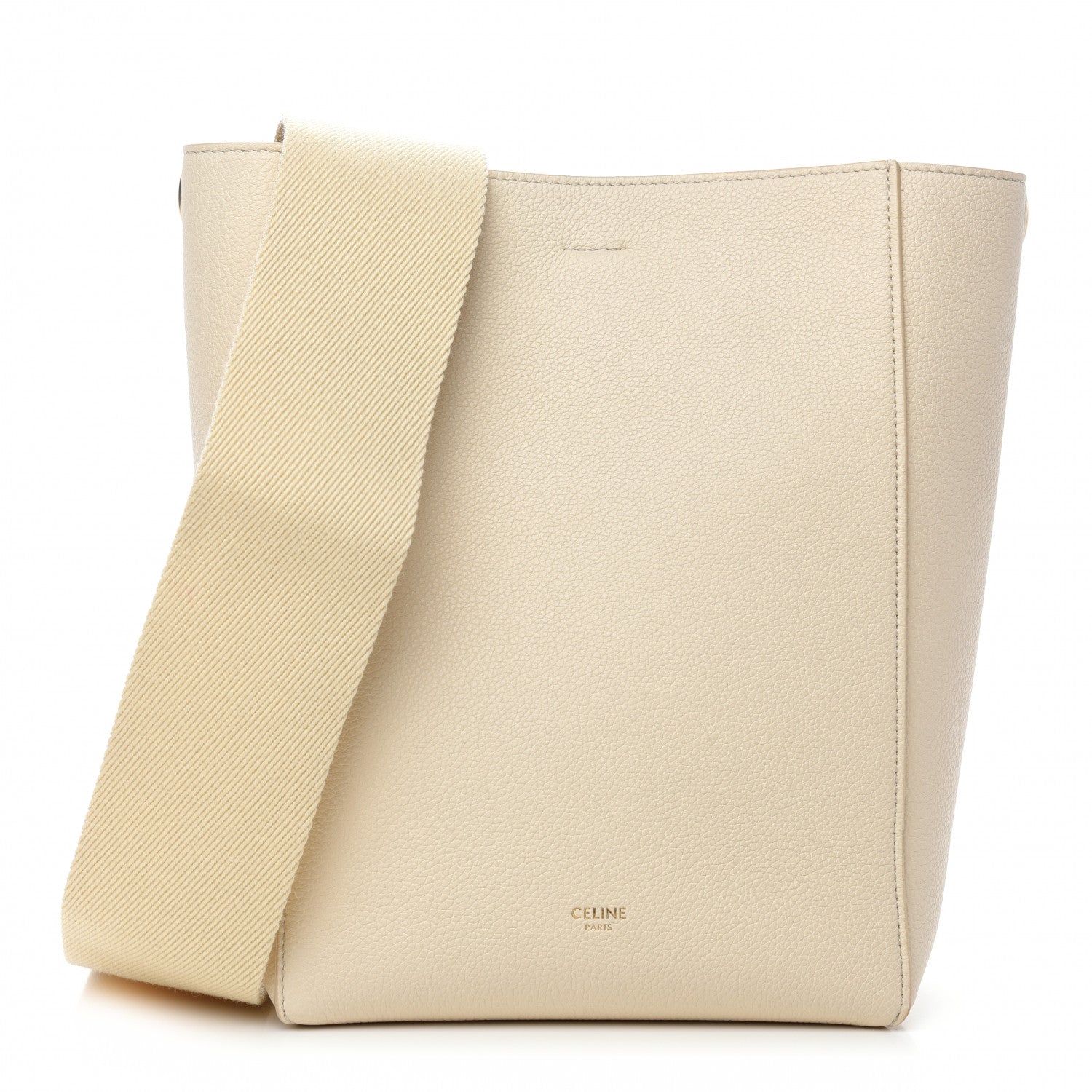 Celine Soft Grained Calfskin Small Sangle Bucket Bag Vanilla 1 of 10