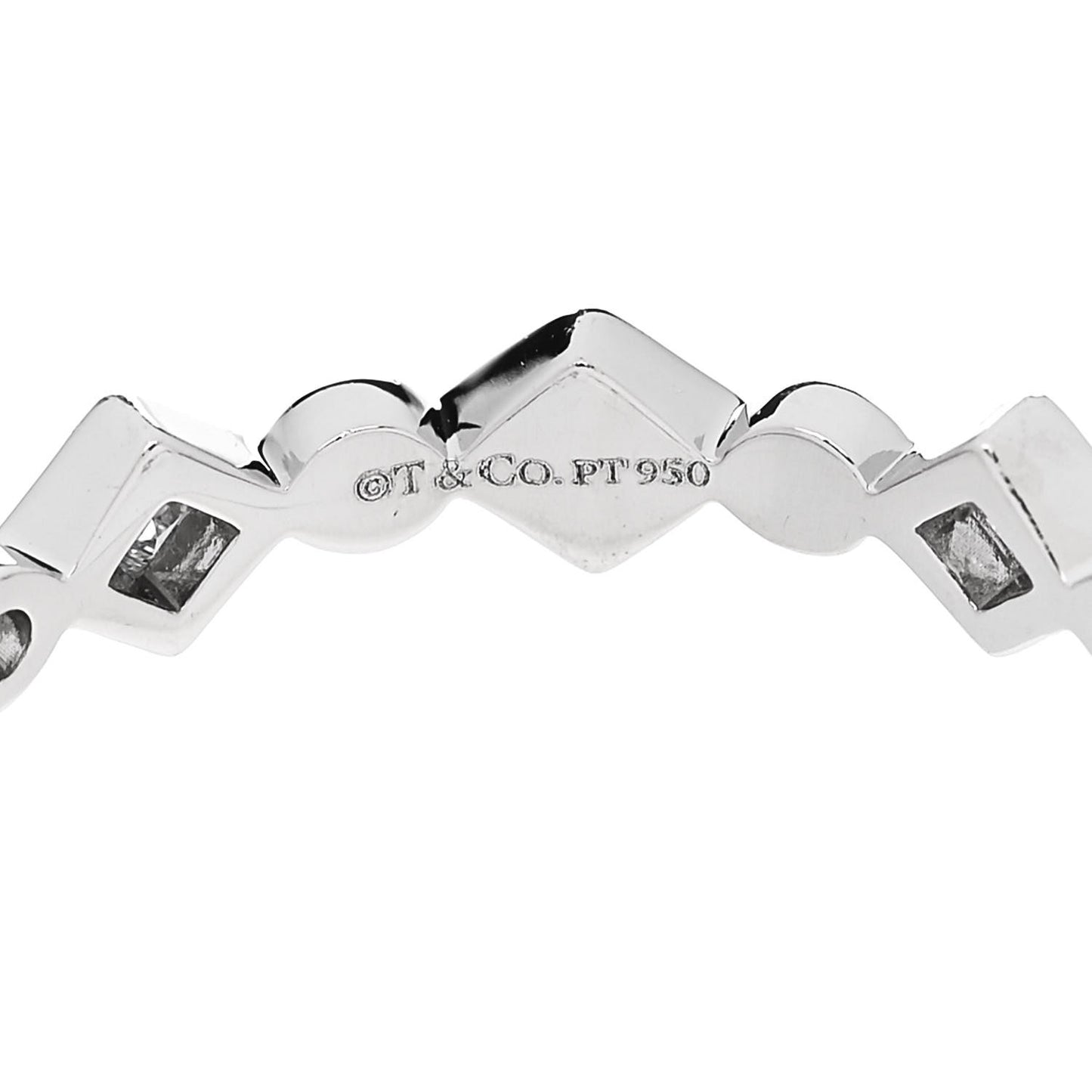 Platinum Diamond Jazz Band Ring 54 7