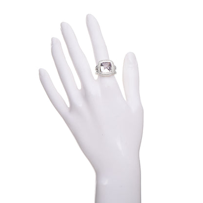 David Yurman Sterling Silver Diamond Lavender Amethyst 11mm Albion Ring 54 7 2 of 6