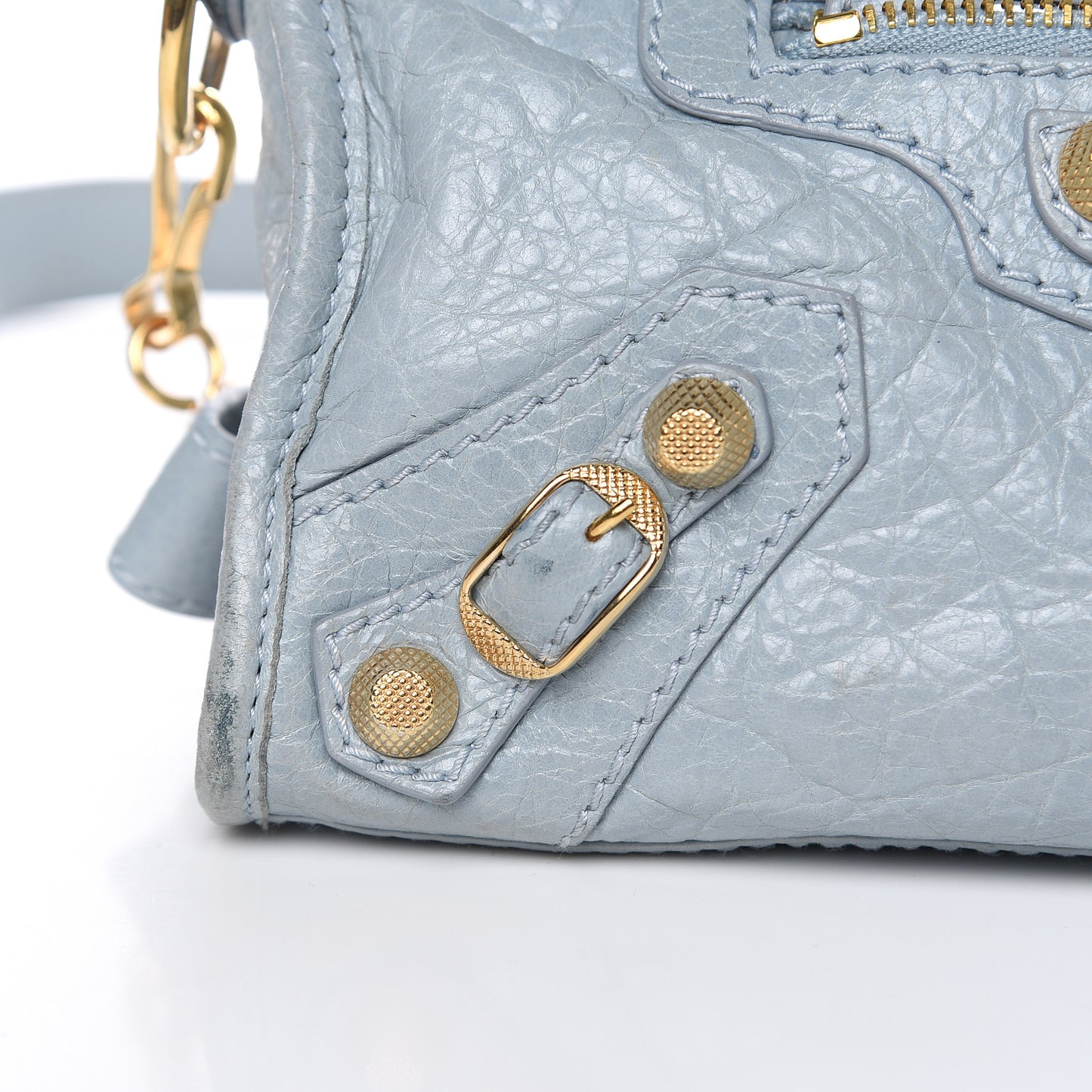 Agneau Giant 12 Gold Hardware Mini City Bleu Opaline