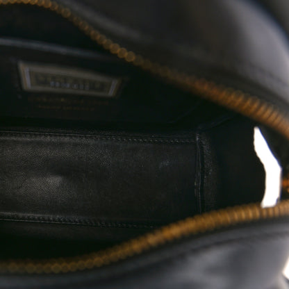 Versace Calfskin Small Medallion Tribute Bowling Bag Black 5 of 12