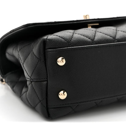 Chanel Caviar Quilted Mini Coco Handle Flap Black 8 of 9