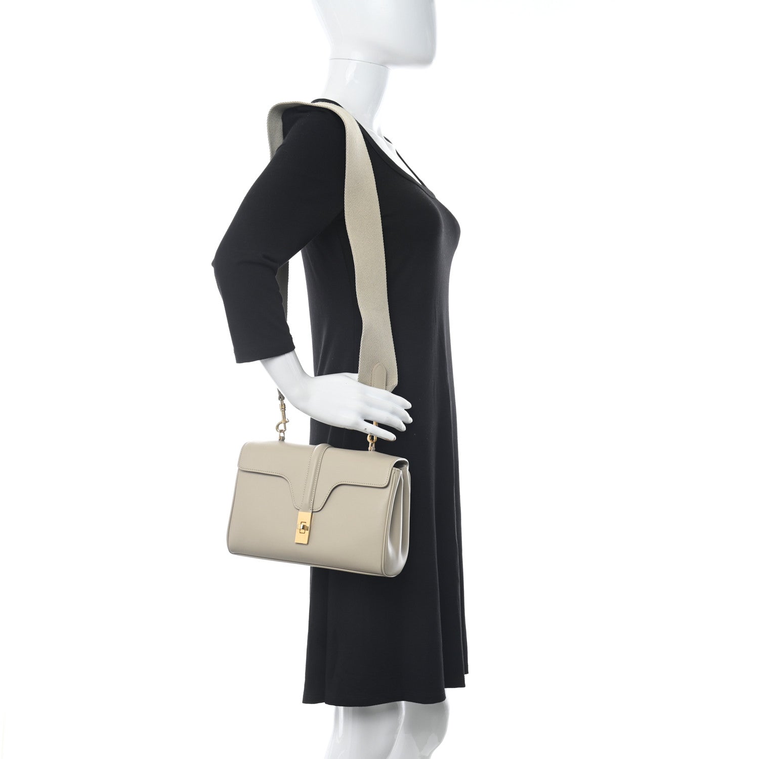 Celine Smooth Calfskin Teen Soft 16 Shoulder Bag Trench 2 of 12