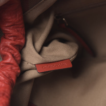 Burberry Grainy Calfskin Medium Ashby Hobo Cadmium Red 8 of 13