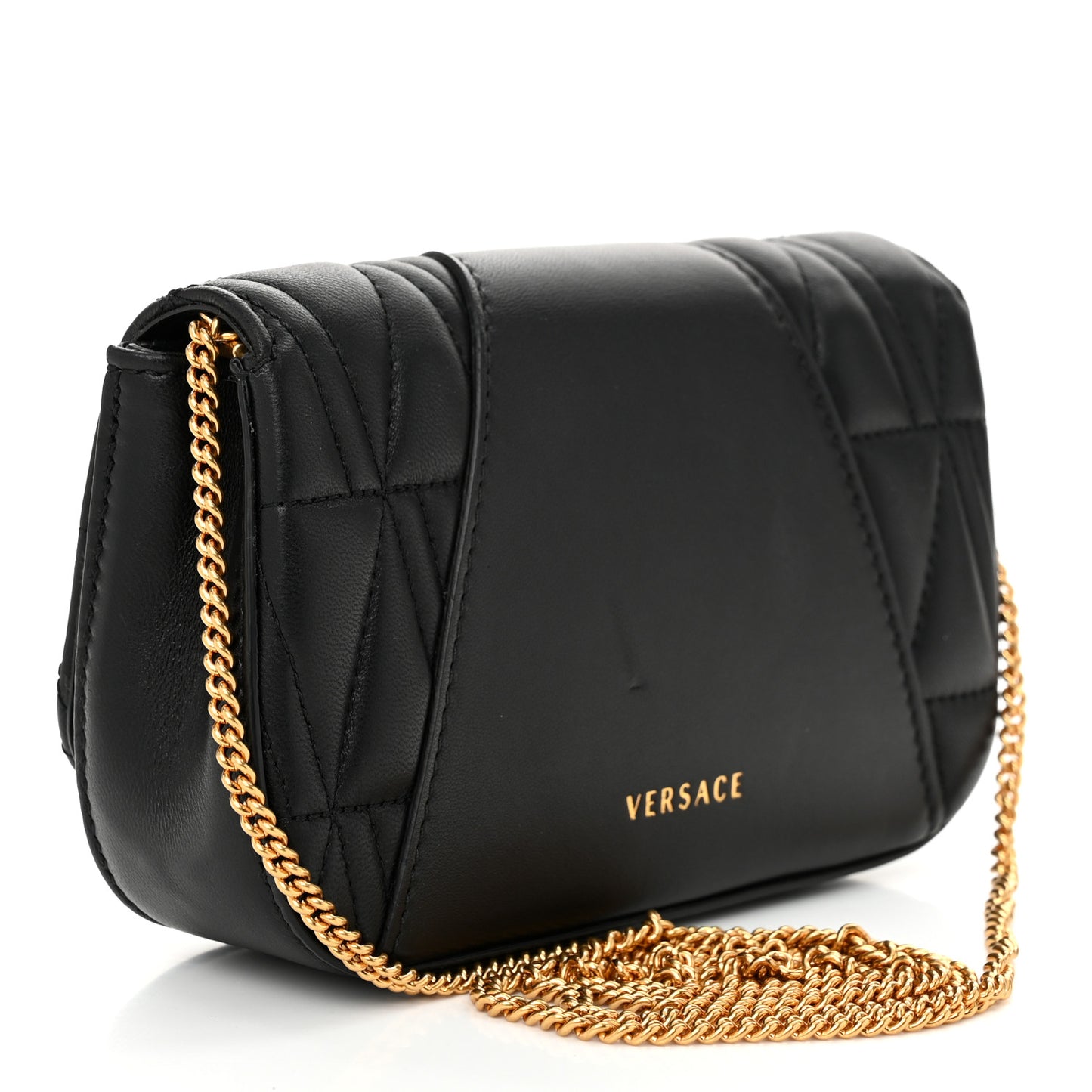 Nappa Quilted Virtus Evening Bag Black