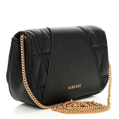 Versace Nappa Quilted Virtus Evening Bag Black 3 of 10
