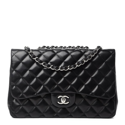 Chanel Lambskin Quilted Jumbo Single Flap Black 1 of 12