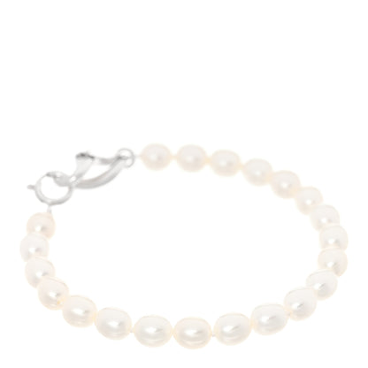 Tiffany Sterling Silver Cultured Pearl Figure 8 Bracelet 2 of 3