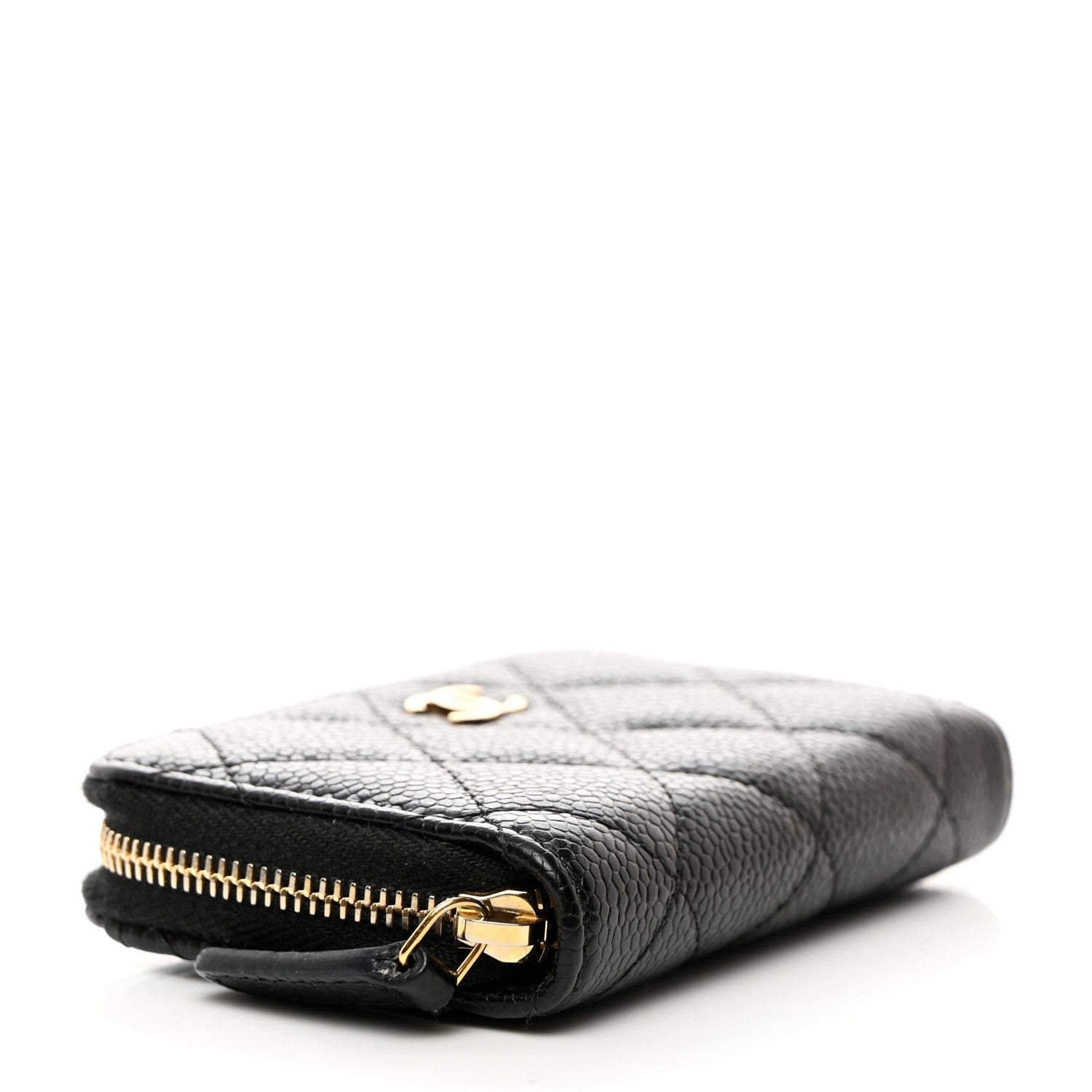 Chanel Caviar Quilted Zip Coin Purse Black 4 of 7