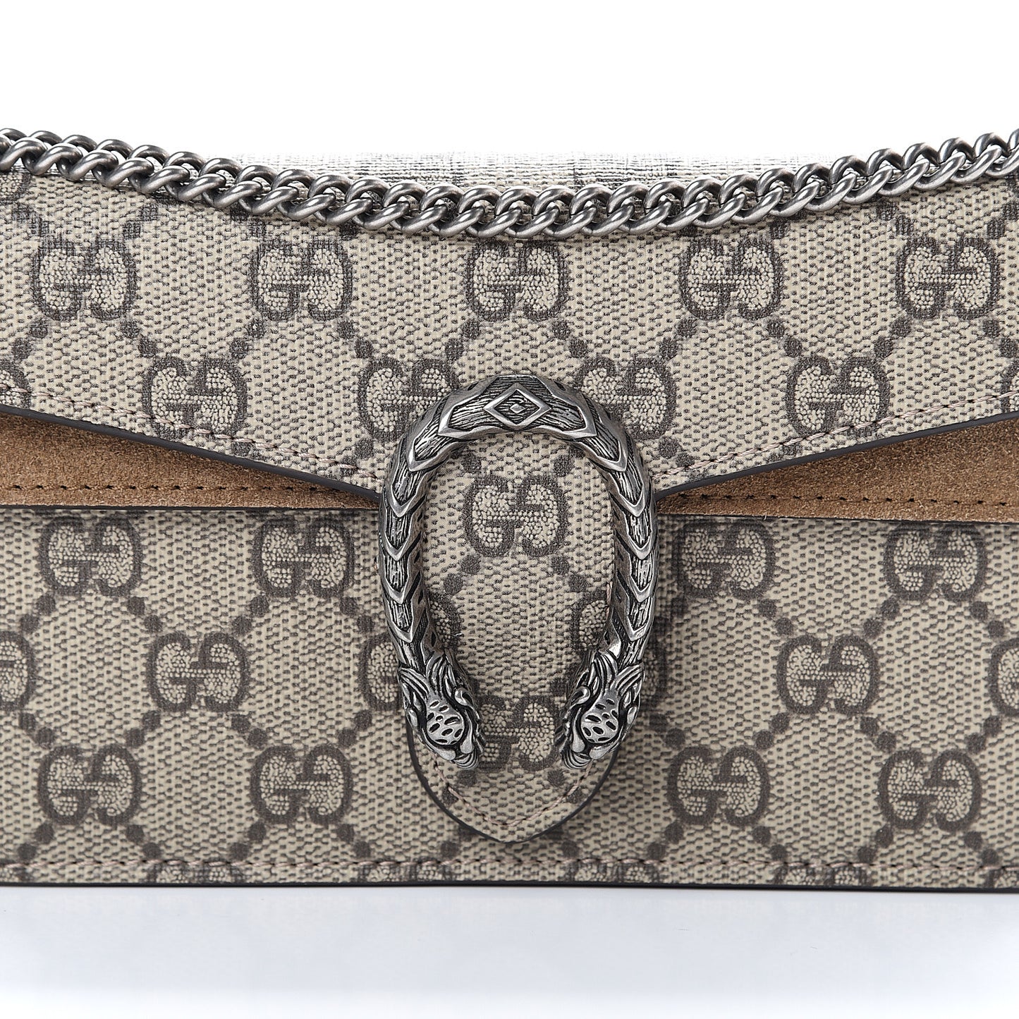 GG Supreme Monogram Super Mini Dionysus Shoulder Bag Taupe