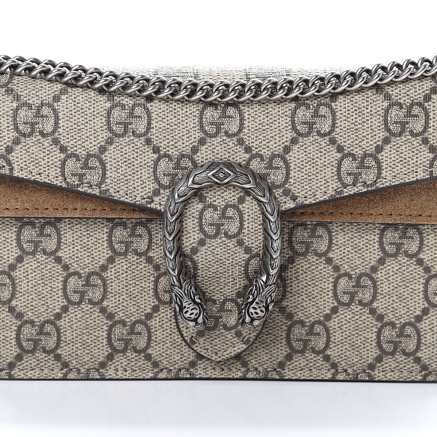 Gucci GG Supreme Monogram Super Mini Dionysus Shoulder Bag Taupe 7 of 10