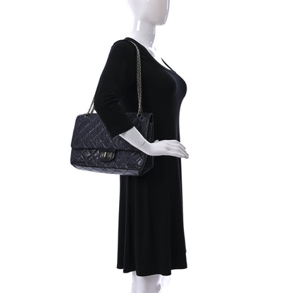 Chanel Aged Calfskin Quilted 2.55 Reissue 227 Flap Navy Blue 2 of 9