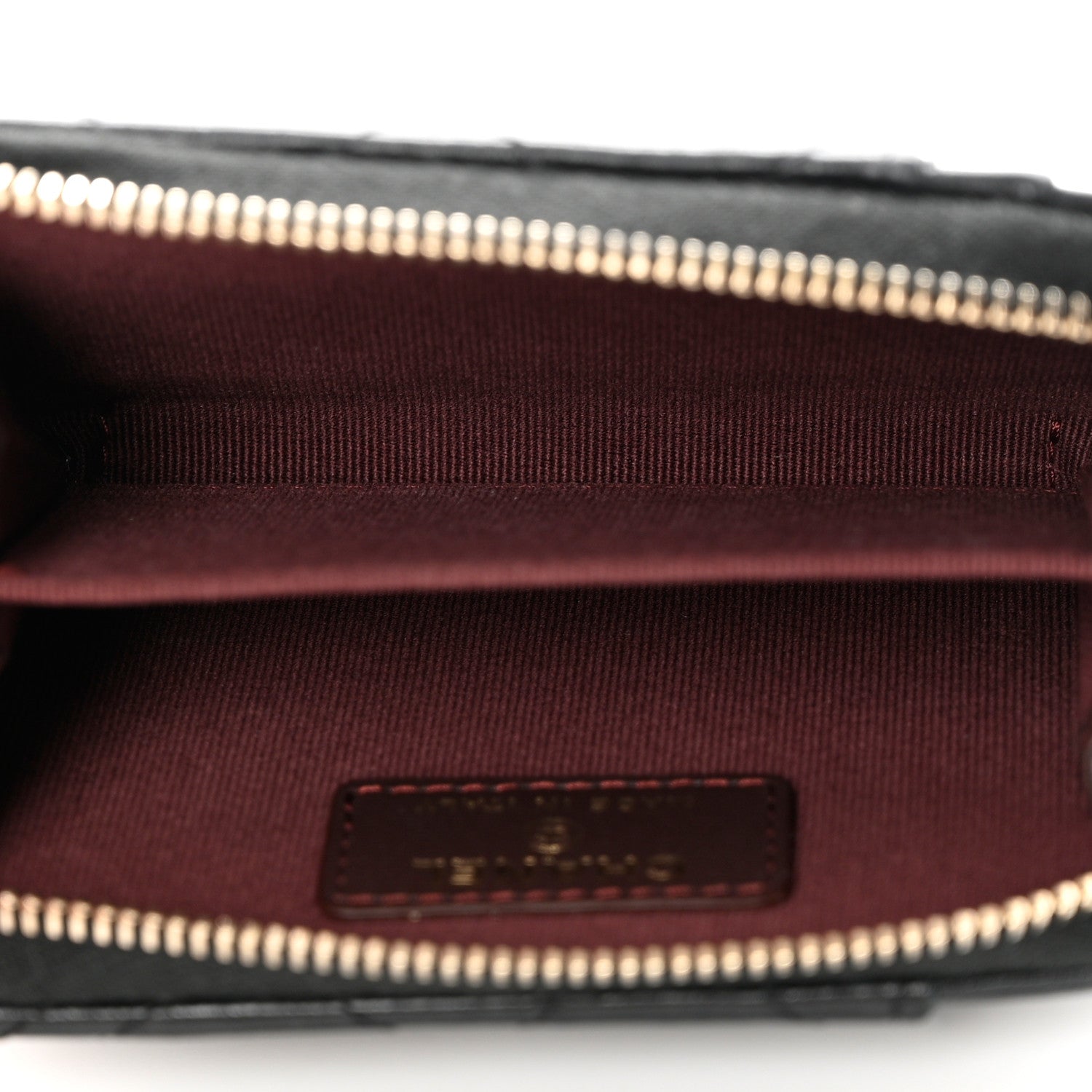 Chanel Lambskin Quilted Zip Card Holder Black 5 of 12