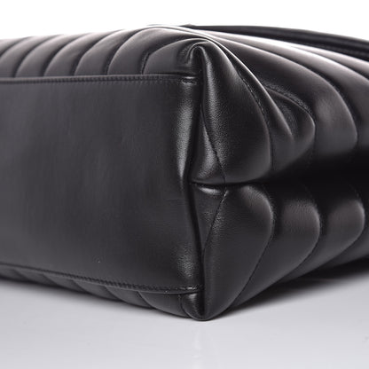 Saint Laurent Calfskin Y Quilted Monogram Medium Loulou Chain Satchel Black 9 of 9