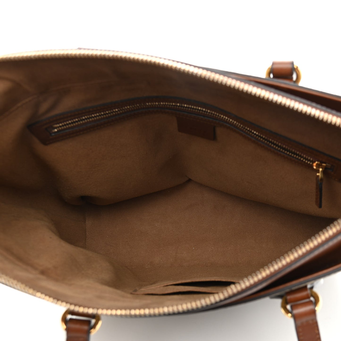 GG Supreme Monogram Medium Zippered Bucket Tote Beige Tuscany