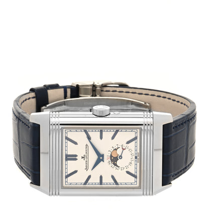 Jaeger-LeCoultre Stainless Steel Alligator 29.9mm Reverso Tribute Moon Manual Winding Watch Q3958420 2 of 6