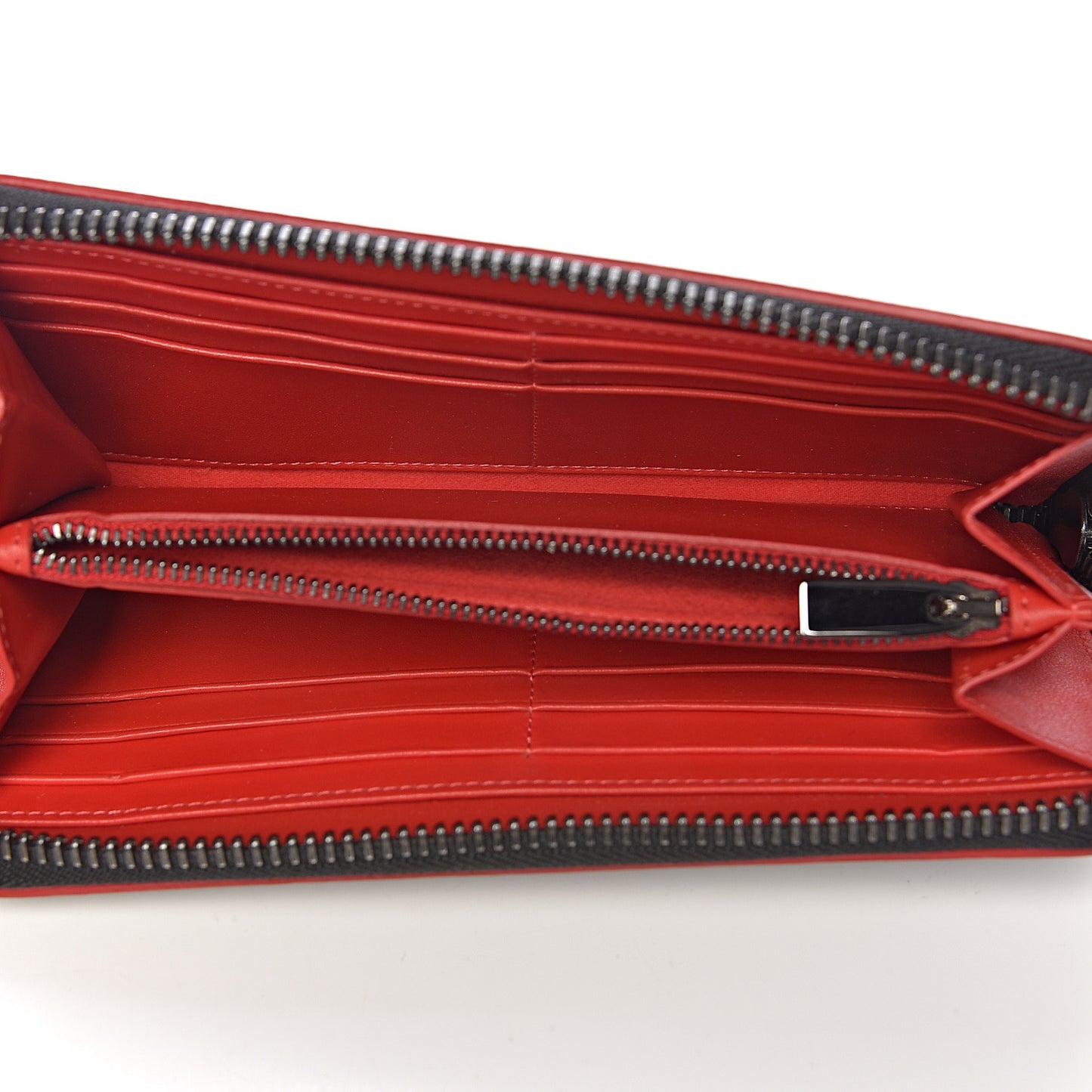 Calfskin Panettone Zip Around Wallet Black