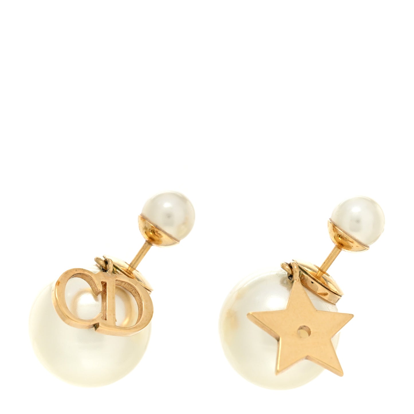 Pearl Mise En Dior Logo Tribal Earrings